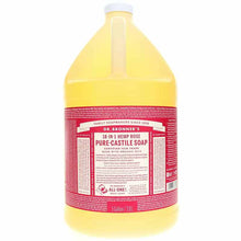 18-In-1 Hemp Pure Castile Soap, Rose, 1 Gallon, by Dr. Bronner's Magic Soaps