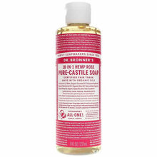 18-In-1 Hemp Pure Castile Soap, Rose, 8 Oz, by Dr. Bronner's Magic Soaps