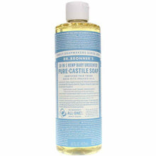 18-In-1 Hemp Pure Castile Soap, Unscented, 16 Oz, by Dr. Bronner's Magic Soaps