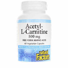 Acetyl-L-Carnitine 500 Mg, 60 Veg Capsules, by Natural Factors