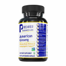 American Ginseng, 60 Veg Capsules, by Premier Research Labs