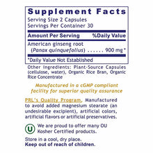American Ginseng, 60 Veg Capsules, by Premier Research Labs, image #2