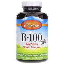 B-100 Gels Vitamin B Complex, 100 Softgels, by Carlson Labs