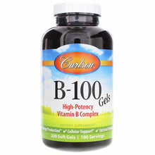 B-100 Gels Vitamin B Complex, by Carlson Labs