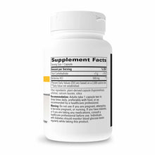 White supplement bottle with white cap containing Berberine HCl 500mg capsules and Supplement Facts label visible.