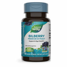 Bilberry Premium Extract 25% Anthocyanins, 60 Vegan Capsules, by Natures Way