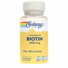 Biotin 5000 Mcg, Timed-Release Formula, by Solaray