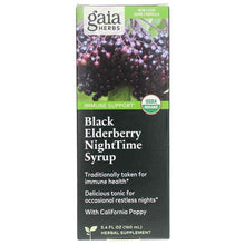 Black Elderberry NightTime Syrup, by Gaia Herbs
