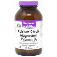 Calcium Citrate Magnesium Vitamin D3, 180 Caplets, by Bluebonnet