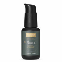 Black pump bottle labeled CBD Synergies-SP+ by Quicksilver Scientific, 1.7 oz nanoemulsified sleep formula.