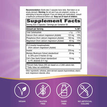 Cell Forte Max3 supplement facts label on purple background with vegan, gluten-free, dairy-free, and no artificial colors ico