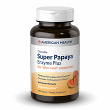 Chewable Super Papaya Enzyme Plus, 180 Chewable Tablets, by American Health