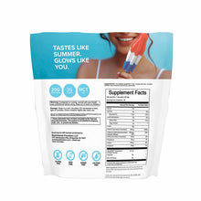 White pouch of Clean Collagen Protein by Nutritional Frontiers with blue header, supplement facts label, and certification ic