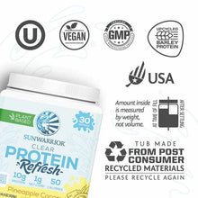 Clear Protein Refresh, Pineapple Coconut, 30 Servings, by Sunwarrior, image #3