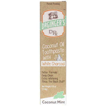 Coconut Oil Toothpaste with White Charcoal, by Dr. Gingers