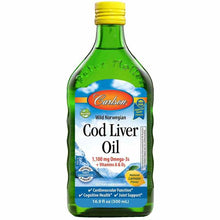 Cod Liver Oil 1100 Mg Omega-3s Liquid, Lemon, 16.9 Oz, by Carlson Labs