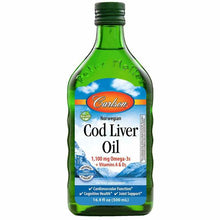 Cod Liver Oil 1100 Mg Omega-3s Liquid, Unflavored, 16.9 Oz, by Carlson Labs