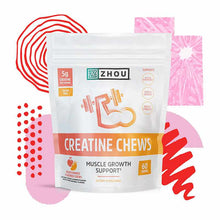 Creatine Chews, Peach Mango, 60 Chews, by Zhou Nutrition