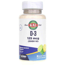 D-3 125mcg (5000 IU) ActivMelt, Lemon Lime, by Kal