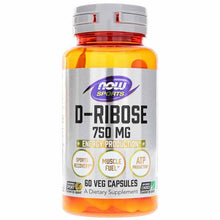 D-Ribose 750 Mg, 60 Veg Capsules, by NOW Foods