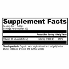 D3 2000, 120 Softgels, by Xymogen, image #2