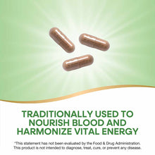 Three brown herbal supplement capsules on a light green background.