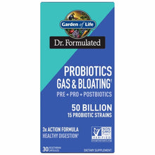 Dr. Formulated Probiotics Gas + Bloating 50 Billion, 30 Veg Capsules, by Garden of Life