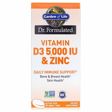 Dr. Formulated Vitamin D3 5000 IU & Zinc, by Garden of Life
