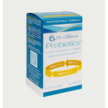 Blue and white box of Dr. Ohhira's Probiotics Professional Formula dietary supplement containing 60 capsules.