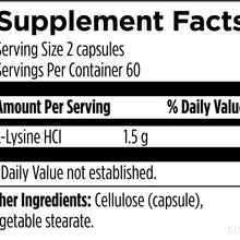 L-Lysine, 120 Veg Capsules, by Designs For Health