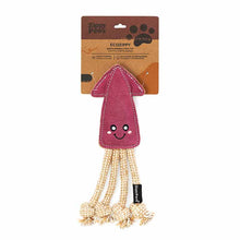 ecoZippy Suede & Rope Buddies Squid, by ZippyPaws