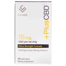 Full Spectrum Hemp Extract 15 Mg Extra Strength, 30 Softgels, by PlusCBD Oil