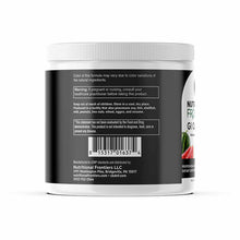 White and black plastic jar with white screw-top lid containing GI Complete Powder by Nutritional Frontiers.