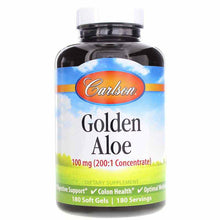 Golden Aloe 100 Mg, 180 Softgels, by Carlson Labs