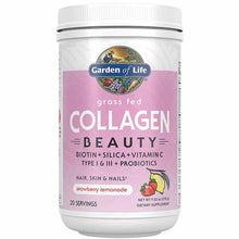 Grass Fed Collagen Beauty Powder, Strawberry Lemonade, by Garden of Life