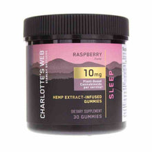Hemp Extract-Infused Gummies Sleep Raspberry Flavor, 30 Gummies, by Charlottes Web