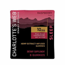 Hemp Extract-Infused Gummies Sleep Raspberry Flavor, 6 Gummies, by Charlottes Web
