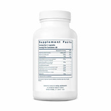 White supplement bottle with white cap displaying Supplement Facts label and ingredient information for Herbal Biotic by Vita