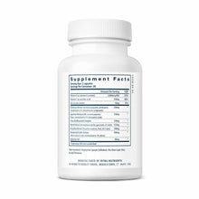 White supplement bottle with white cap and label showing supplement facts for Herbal Biotic by Vital Nutrients.