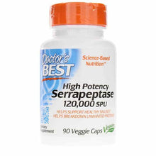 High Potency Serrapeptase, 90 Veg Capsules, by Doctors Best