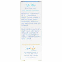 HylaMist HA Nasal Mist for Dry Nose, by Hyalogic, image #3