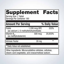 Intrinsi Vitamin B12-Folate, 180 Tablets, by Metagenics, image #2