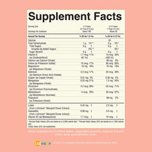 Supplement Facts label for Kids Liquid Nighttime Multimineral showing serving sizes, mineral content, and daily value percent