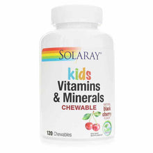 Kids Vitamins & Minerals Chewable Black Cherryavor, 120 Chewables, by Solaray