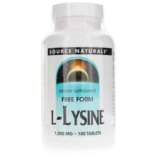 L-Lysine 1000 Mg, 100 Tablets, by Source Naturals