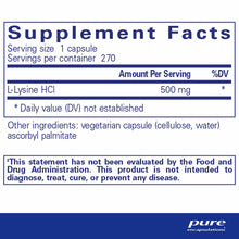L-Lysine, by Pure Encapsulations