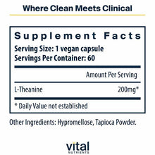 L-Theanine 200 Mg, 120 Capsules, by Vital Nutrients, image #2