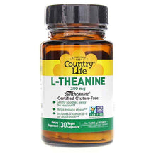 L-Theanine 200 Mg, 30 Vegan Capsules, by Country Life