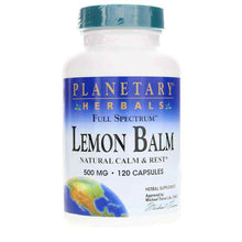 Lemon Balm 500 Mg Full Spectrum, 120 Capsules, by Planetary Herbals
