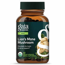 Lion's Mane Mushroom Brain & Nerve Support, 40 Vegan Capsules, by Gaia Herbs